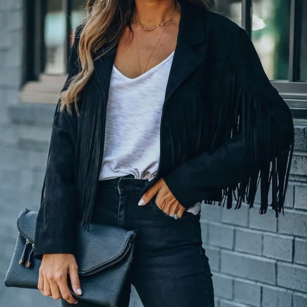 VICI SUEDE FAUX SUEDE JACKET SIZE S